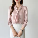 【アクセいらずで華やぐ】パール付きブラウス ボウタイブラウス ブラウス | COCOMOMO | 詳細画像45 