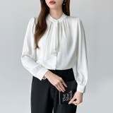 【フロントドレープで結ばず即 華やか】 スカーフタイブラウス | COCOMOMO | 詳細画像11 