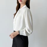 【フロントドレープで結ばず即 華やか】 スカーフタイブラウス | COCOMOMO | 詳細画像17 