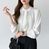 【フロントドレープで結ばず即 華やか】 スカーフタイブラウス | COCOMOMO | 詳細画像18 