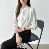 【フロントドレープで結ばず即 華やか】 スカーフタイブラウス | COCOMOMO | 詳細画像19 