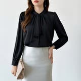 【フロントドレープで結ばず即 華やか】 スカーフタイブラウス | COCOMOMO | 詳細画像38 