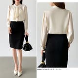 【フロントドレープで結ばず即 華やか】 スカーフタイブラウス | COCOMOMO | 詳細画像4 