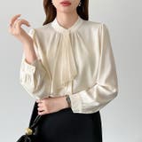 【フロントドレープで結ばず即 華やか】 スカーフタイブラウス | COCOMOMO | 詳細画像5 