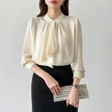 【フロントドレープで結ばず即 華やか】 スカーフタイブラウス | COCOMOMO | 詳細画像7 