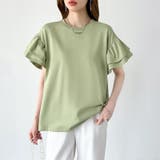 【新色登場】 技ありフリル袖トップス Tシャツ | COCOMOMO | 詳細画像50
