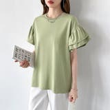 【新色登場】 技ありフリル袖トップス Tシャツ | COCOMOMO | 詳細画像55