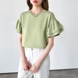 【新色登場】 技ありフリル袖トップス Tシャツ | COCOMOMO | 詳細画像58