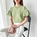 【新色登場】 技ありフリル袖トップス Tシャツ | COCOMOMO | 詳細画像60