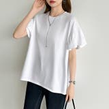 技ありフリル袖トップス Tシャツ フリルtシャツ | COCOMOMO | 詳細画像3 