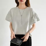 技ありフリル袖トップス Tシャツ フリルtシャツ | COCOMOMO | 詳細画像31 