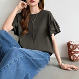 技ありフリル袖トップス Tシャツ フリルtシャツ | COCOMOMO | 詳細画像36 