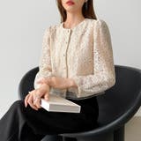 【キャミソールセット】総レースブラウス アンサンブル レースブラウス | COCOMOMO | 詳細画像12 