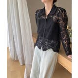 【刺繍レースで上品に透かす】レースブラウス キャミソールセット 総レース | COCOMOMO | 詳細画像11 