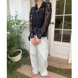 【刺繍レースで上品に透かす】レースブラウス キャミソールセット 総レース | COCOMOMO | 詳細画像13 