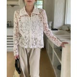 【刺繍レースで上品に透かす】レースブラウス キャミソールセット 総レース | COCOMOMO | 詳細画像15 