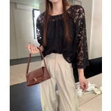 【透け感レイヤード】レースブラウス キャミソールセット 前後2WAY | COCOMOMO | 詳細画像14 