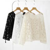 【透け感レイヤード】レースブラウス キャミソールセット 前後2WAY | COCOMOMO | 詳細画像29 