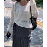 メッシュニット 透かし編み サマーニット | COCOMOMO | 詳細画像9 