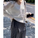 メッシュニット 透かし編み サマーニット | COCOMOMO | 詳細画像11 