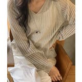 メッシュニット 透かし編み サマーニット | COCOMOMO | 詳細画像12 