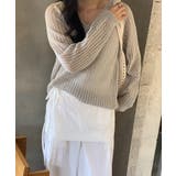 メッシュニット 透かし編み サマーニット | COCOMOMO | 詳細画像13 