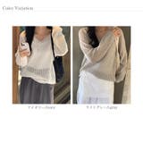 メッシュニット 透かし編み サマーニット | COCOMOMO | 詳細画像22 