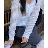 メッシュニット 透かし編み サマーニット | COCOMOMO | 詳細画像8 