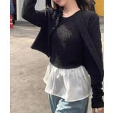 今っぽ可愛い欲張りアンサンブル ペプラムタンクトップ カーディガン | COCOMOMO | 詳細画像11 