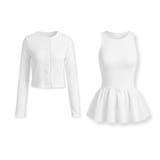 今っぽ可愛い欲張りアンサンブル ペプラムタンクトップ カーディガン | COCOMOMO | 詳細画像18 