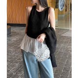 今っぽ可愛い欲張りアンサンブル ペプラムタンクトップ カーディガン | COCOMOMO | 詳細画像7 