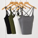 カップ付きバッククロスキャミスール カップ付きキャミソール ダブルストラップ | COCOMOMO | 詳細画像24