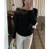 肩出しレースで視線ひとり占め。オフショルレーストップス オフショルダー ワンショ… | COCOMOMO | 詳細画像9