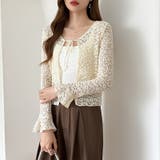 【ぽこぽこ立体レース】 シアーレースカーディガン カーディガン | COCOMOMO | 詳細画像11 