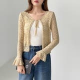 【ぽこぽこ立体レース】 シアーレースカーディガン カーディガン | COCOMOMO | 詳細画像21 