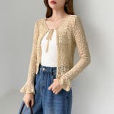 【ぽこぽこ立体レース】 シアーレースカーディガン カーディガン | COCOMOMO | 詳細画像25 