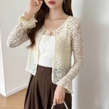 【ぽこぽこ立体レース】 シアーレースカーディガン カーディガン | COCOMOMO | 詳細画像7 