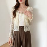 【ぽこぽこ立体レース】 シアーレースカーディガン カーディガン | COCOMOMO | 詳細画像9 