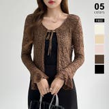 ブラウン | 【ぽこぽこ立体レース】 シアーレースカーディガン カーディガン | COCOMOMO