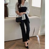 テクいらずでメリハリシルエット ビスチェドッキングシャツ コルセット風 | COCOMOMO | 詳細画像7 