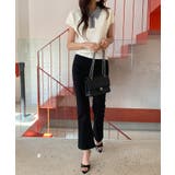 【チェック襟×ハーフジップ】 ポロシャツ サマーニット | COCOMOMO | 詳細画像10 