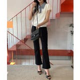 【チェック襟×ハーフジップ】 ポロシャツ サマーニット | COCOMOMO | 詳細画像9 