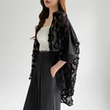 ぽこぽこカットジャガードシャツ シアーシャツ オーバーサイズ | COCOMOMO | 詳細画像13 