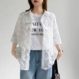 ぽこぽこカットジャガードシャツ シアーシャツ オーバーサイズ | COCOMOMO | 詳細画像2 