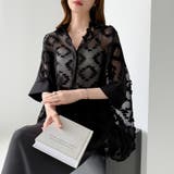 ぽこぽこカットジャガードシャツ シアーシャツ オーバーサイズ | COCOMOMO | 詳細画像20 