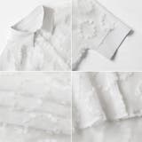 ぽこぽこカットジャガードシャツ シアーシャツ オーバーサイズ | COCOMOMO | 詳細画像24 