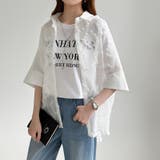 ぽこぽこカットジャガードシャツ シアーシャツ オーバーサイズ | COCOMOMO | 詳細画像3 