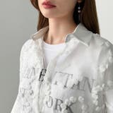 ぽこぽこカットジャガードシャツ シアーシャツ オーバーサイズ | COCOMOMO | 詳細画像5 