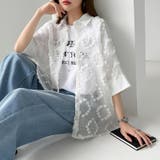 ぽこぽこカットジャガードシャツ シアーシャツ オーバーサイズ | COCOMOMO | 詳細画像6 