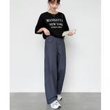 【美脚ワイド】縦スラブワイドストレートデニム デニムパンツ デニム | COCOMOMO | 詳細画像31 